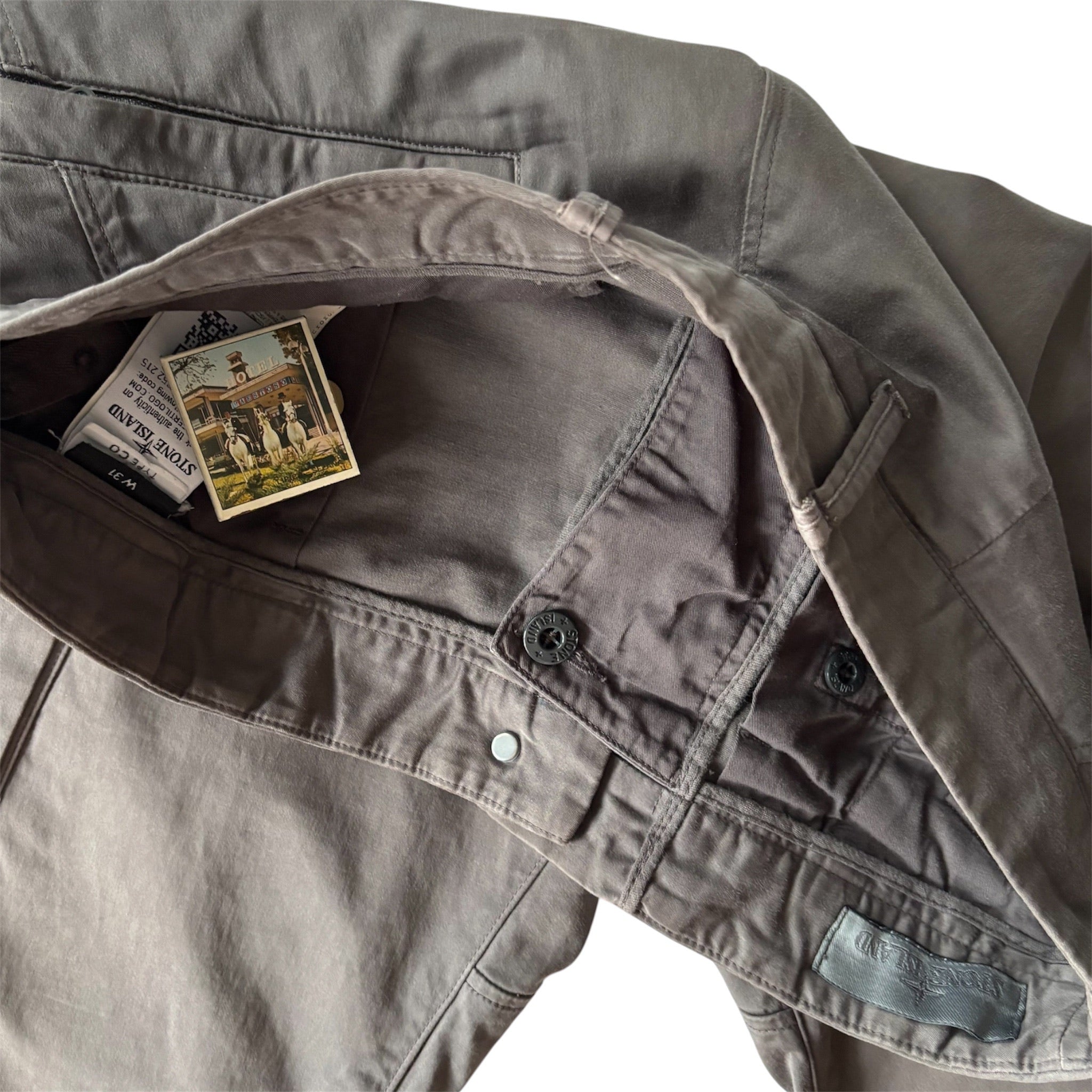 STONE ISLAND AW2020 Ghost Piece 5-Pockets Anthracite Pants W32.
