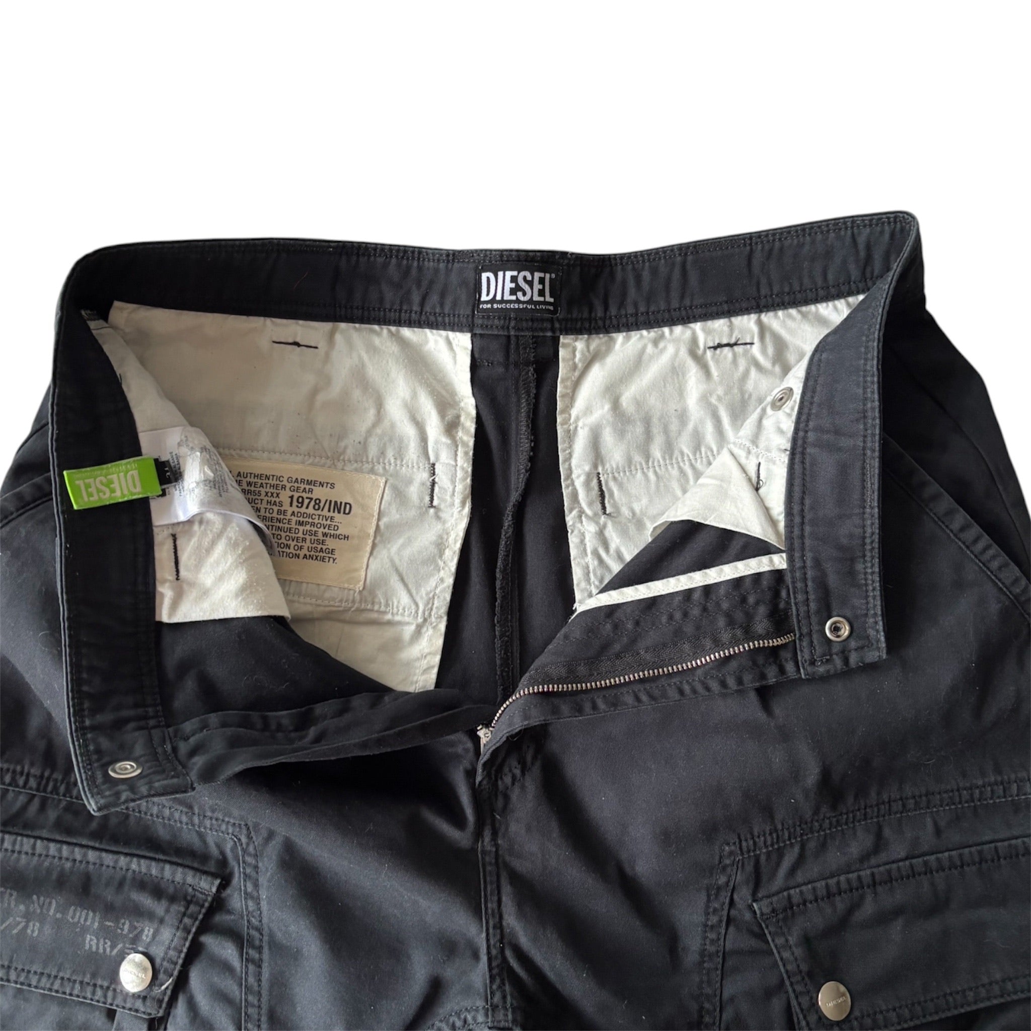 DIESEL P-Bartoon-A Cargo Pants Black W31.