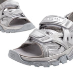 BALENCIAGA Track Sandal Silver Metallic 47