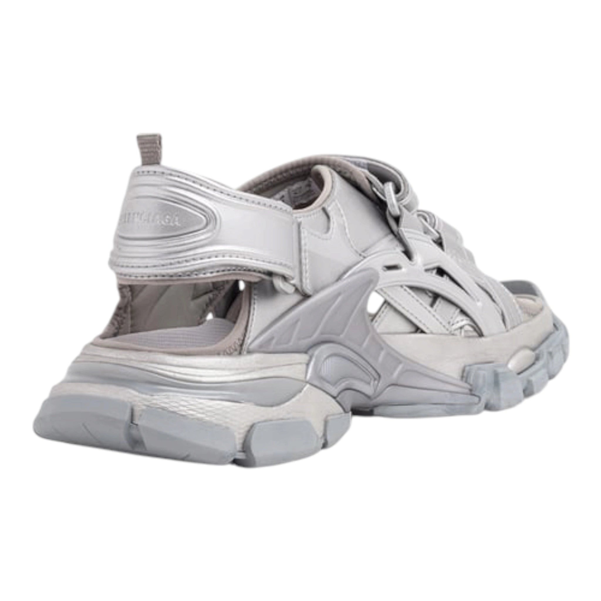 BALENCIAGA Track Sandal Silver Metallic 47