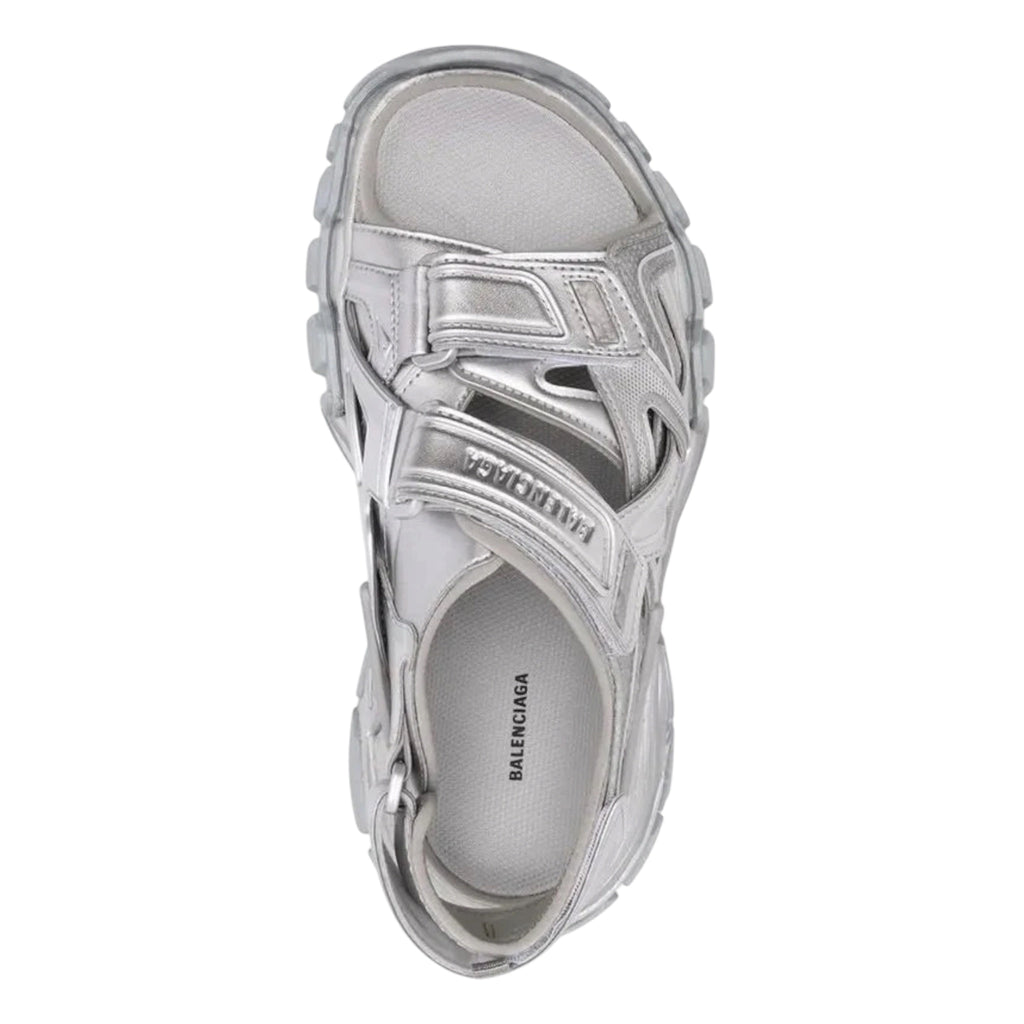 BALENCIAGA Track Sandal Silver Metallic 47
