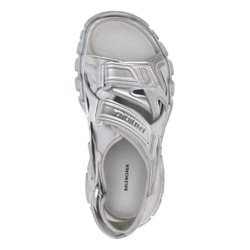 BALENCIAGA Track Sandal Silver Metallic 47