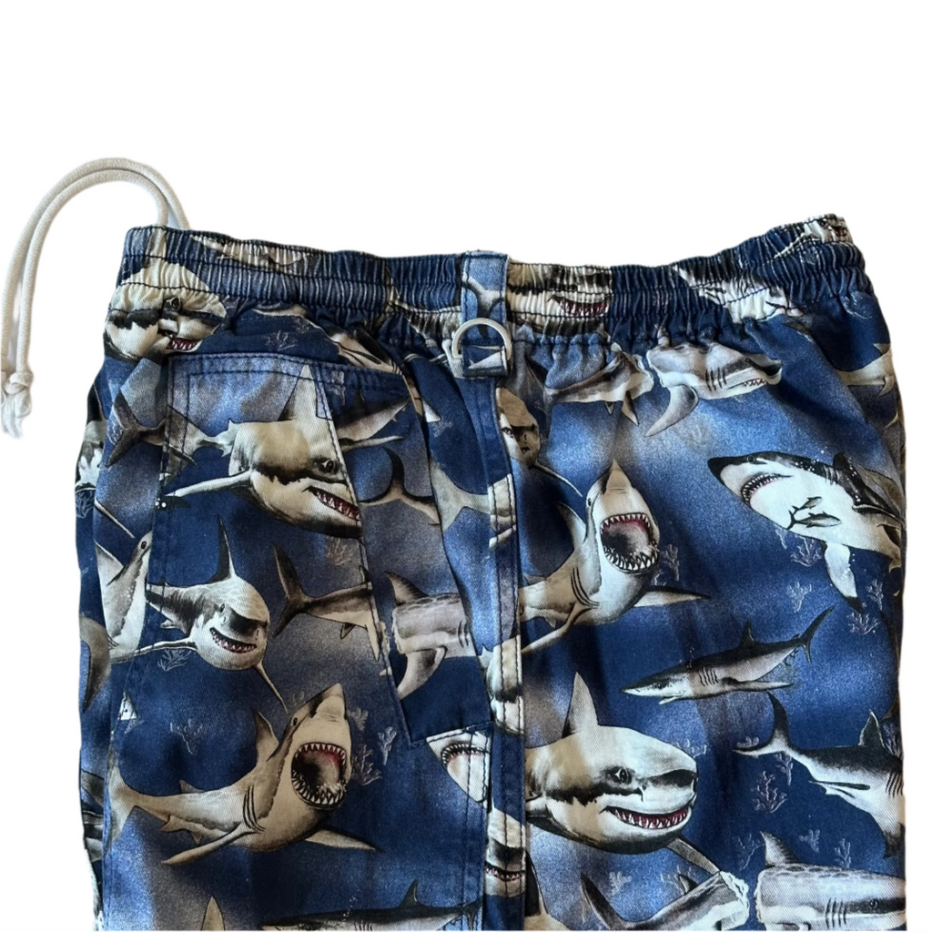 PALM ANGELS Sharks Easy Wide-Leg Trousers M