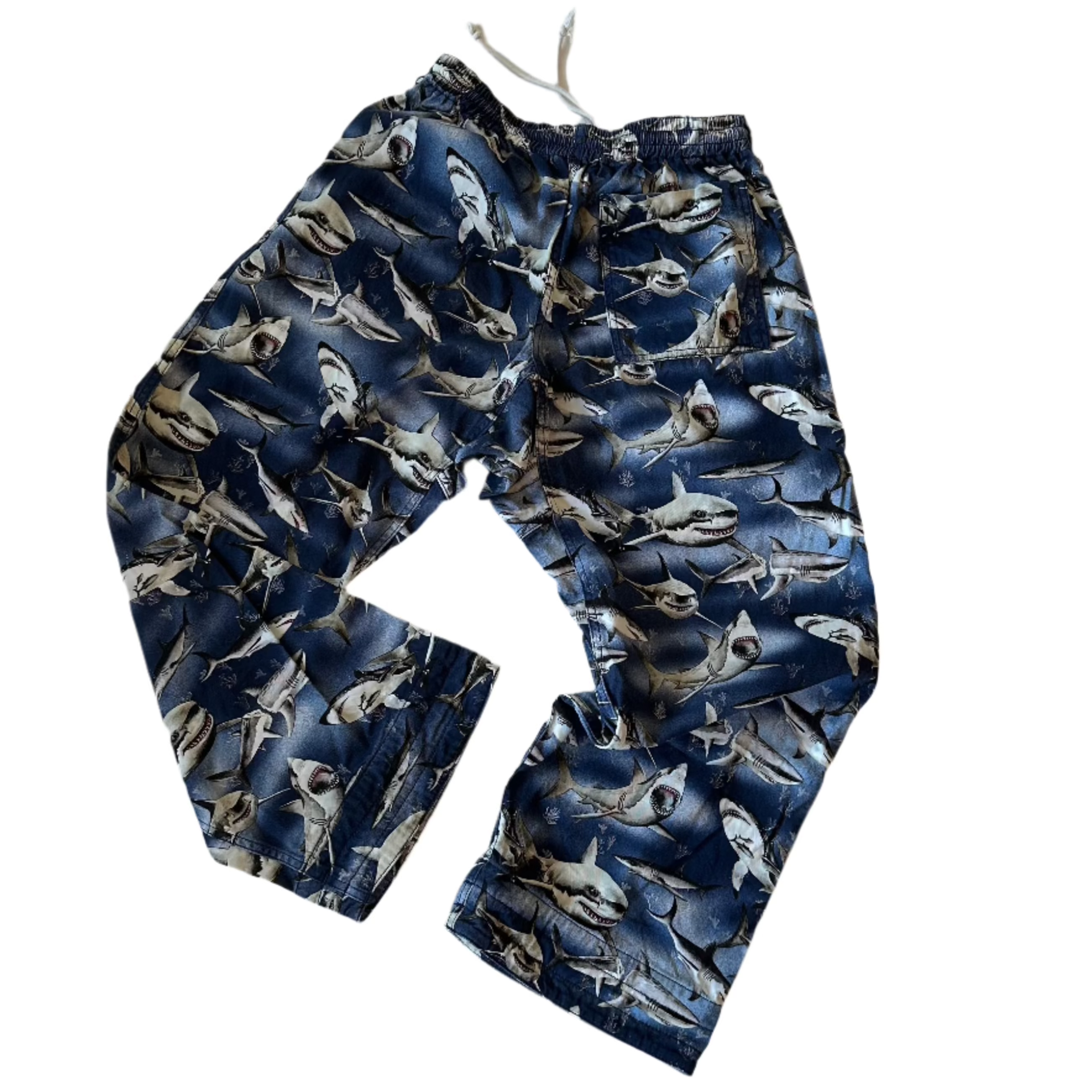 PALM ANGELS Sharks Easy Wide-Leg Trousers M