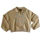 NO HUGS Beige Wings Polo Sweatshirt L