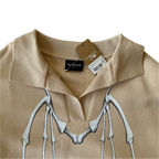 NO HUGS Beige Wings Polo Sweatshirt L