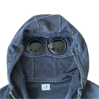 C.P. Company Navy Cotton Goggle Hoodie L