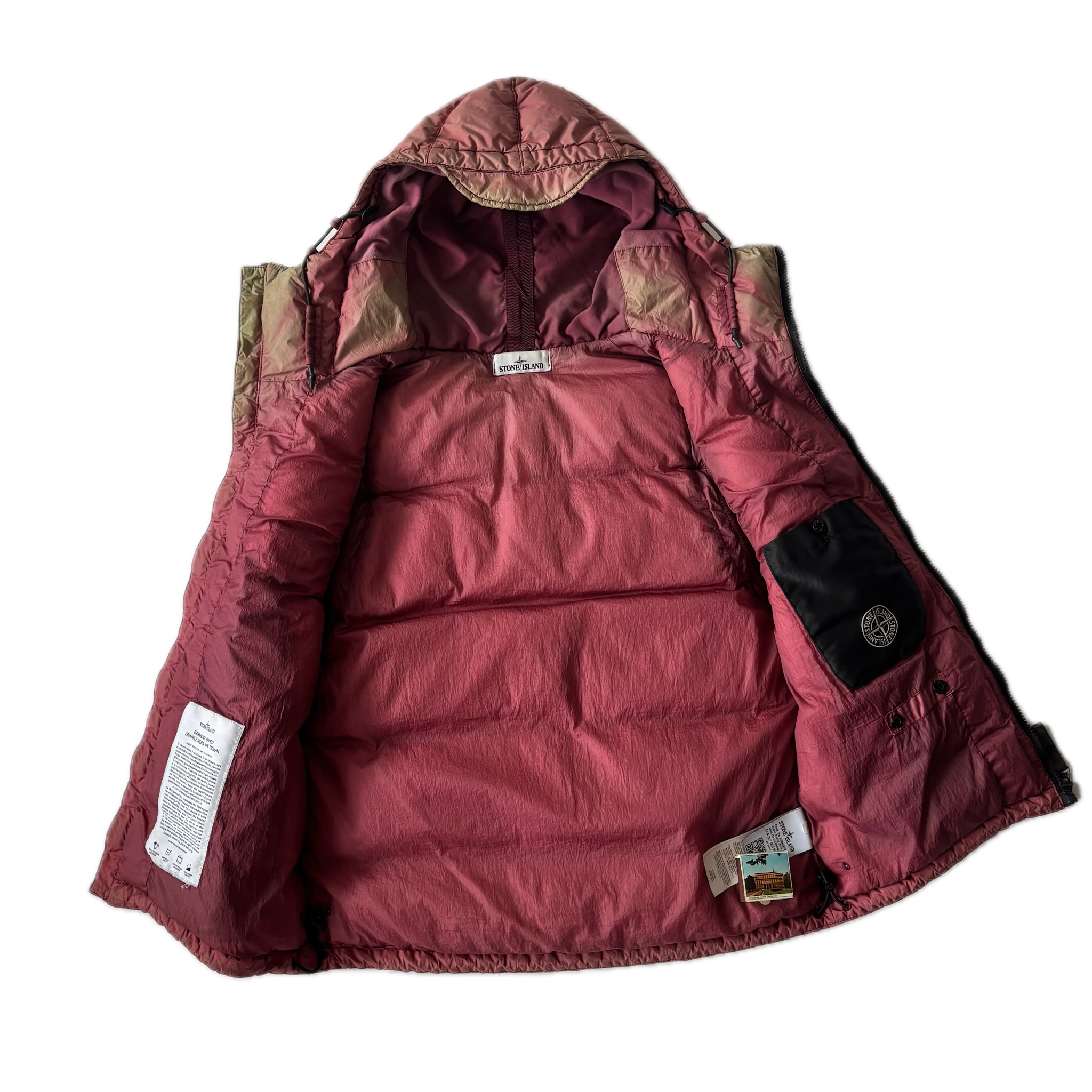 STONE ISLAND Garment Dyed Crinkle Reps NY Down Gilet