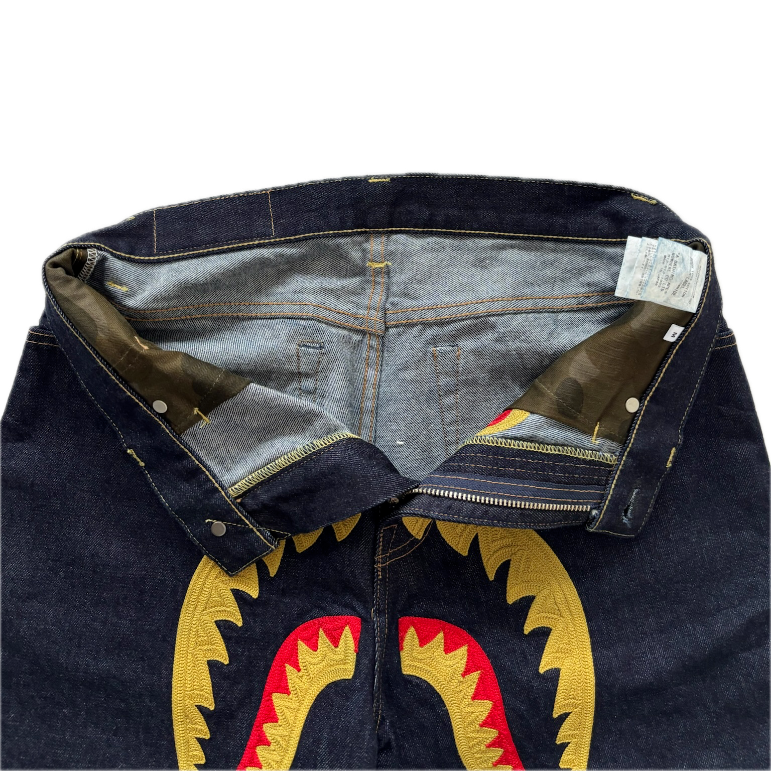 A BATHING APE Shark Denim Shorts 32
