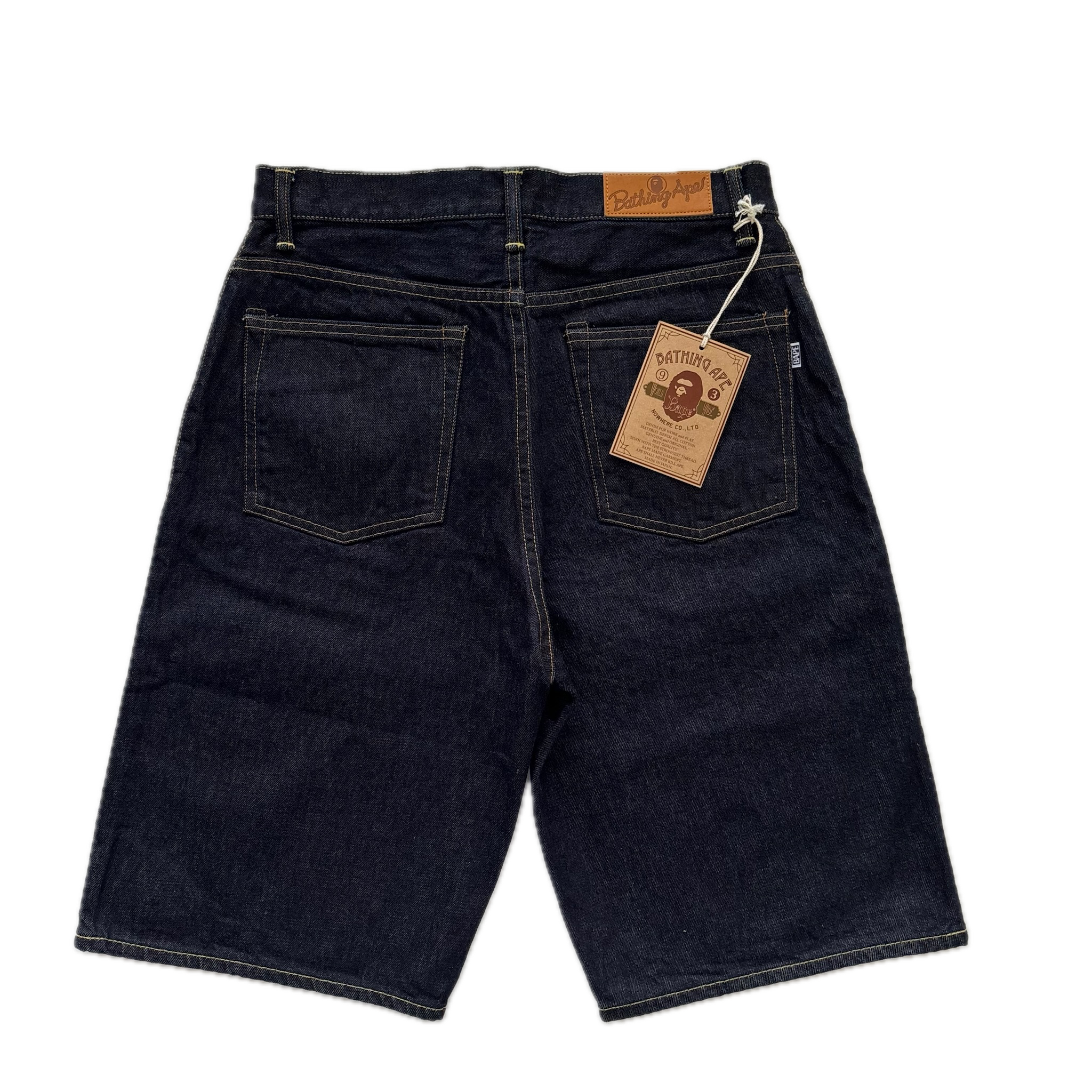 A BATHING APE Shark Denim Shorts 32