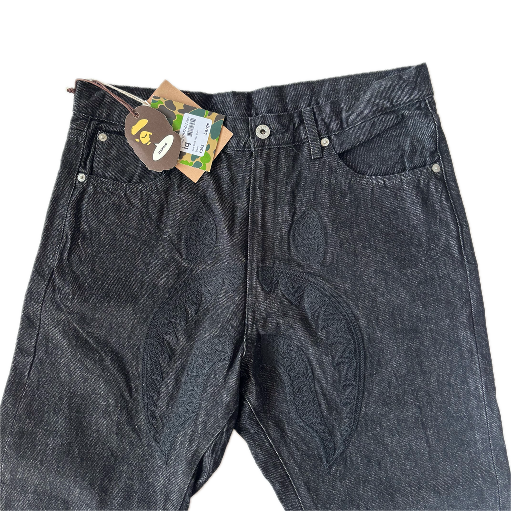 A BATHING APE Regular Fit 13oz Shark Denim Pants L