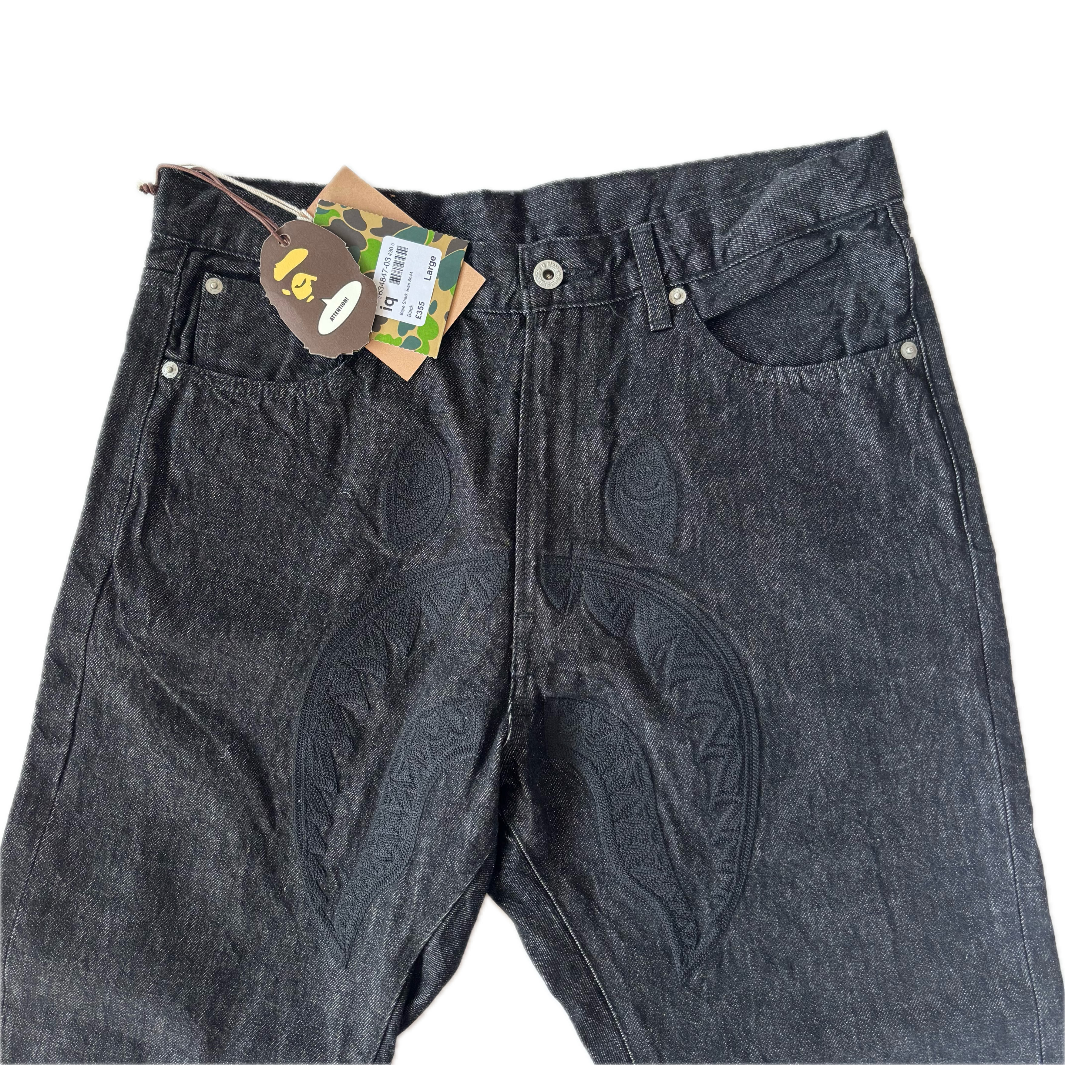 A BATHING APE Regular Fit 13oz Shark Denim Pants L