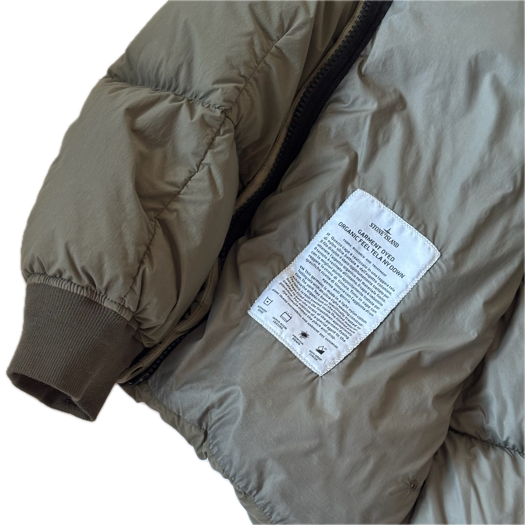 STONE ISLAND AW2016 Organic Tela Feel NY Down Jacket Khaki XL