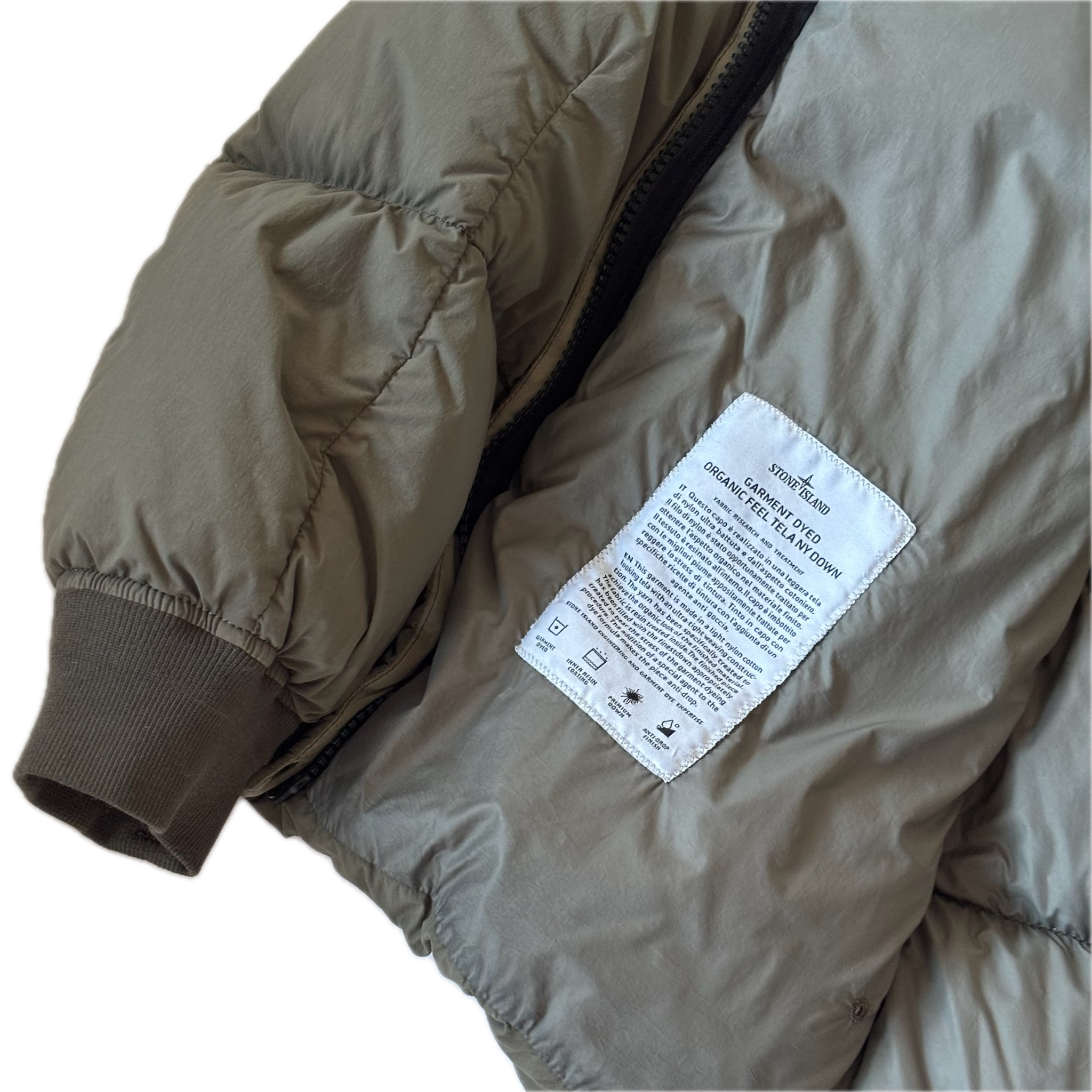 STONE ISLAND AW2016 Organic Tela Feel NY Down Jacket Khaki XL