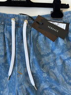 VERSACE Barocco Jacquard Denim Shorts L