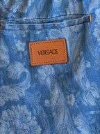 VERSACE Barocco Jacquard Denim Shorts L