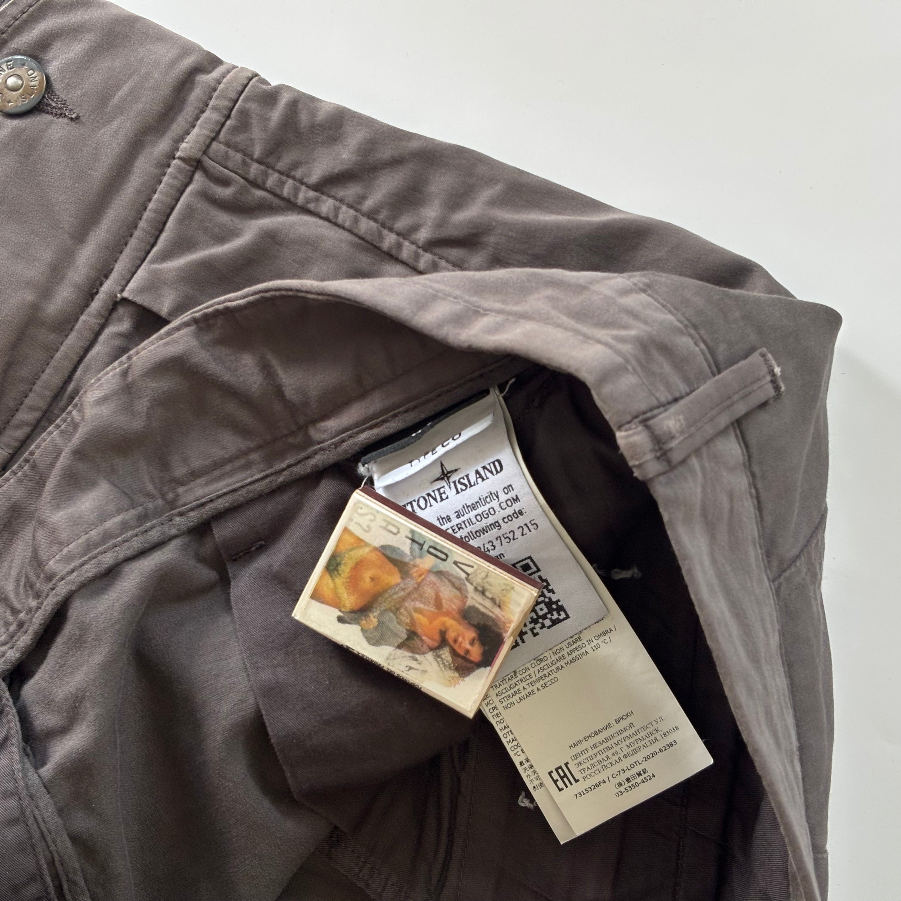 STONE ISLAND AW2020 Ghost Piece 5-Pockets Anthracite Pants W32