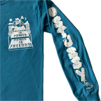 STUSSY Long Sleeve Graphic Tee “Freedom Is Power” S