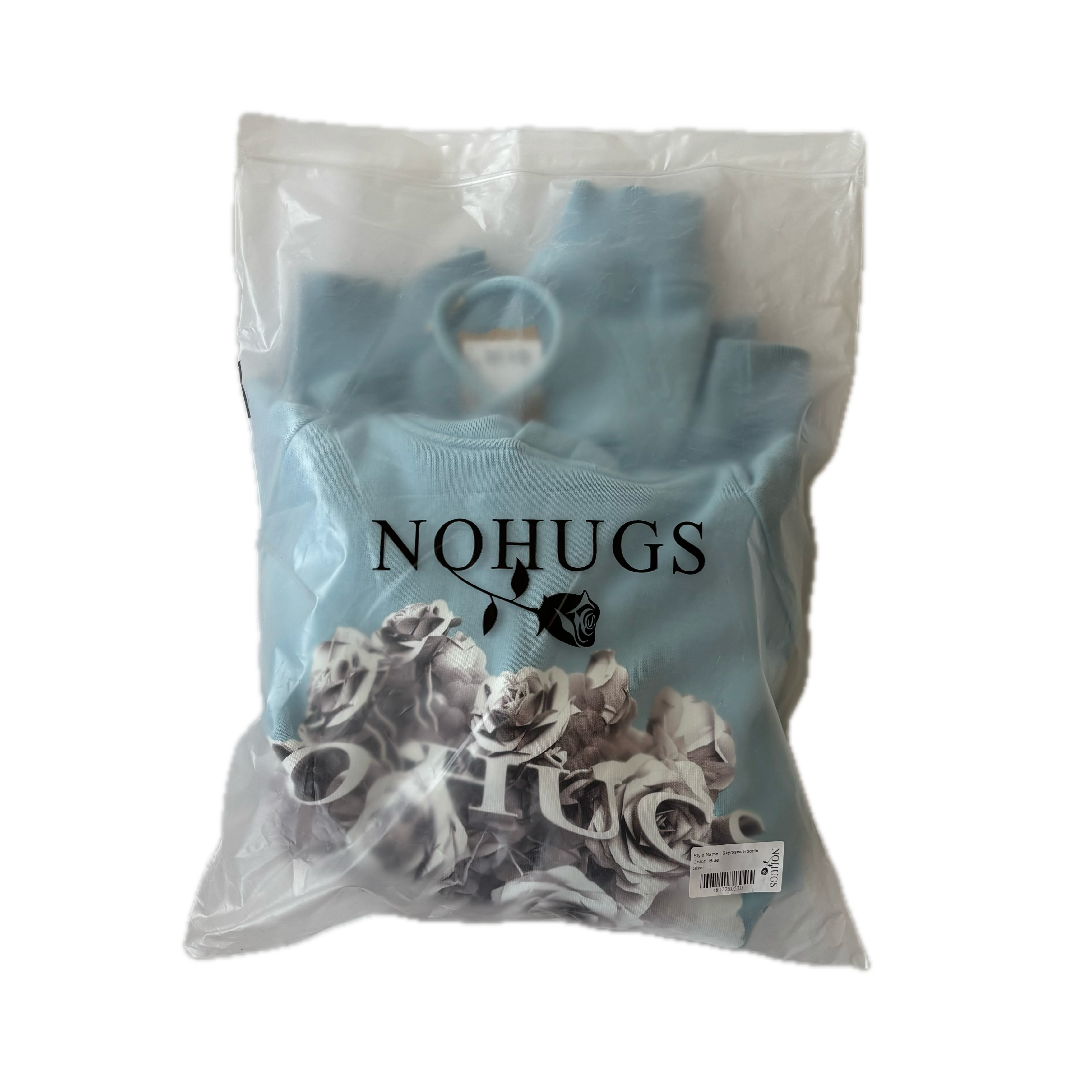 NO HUGS Skyroses Hoodie L