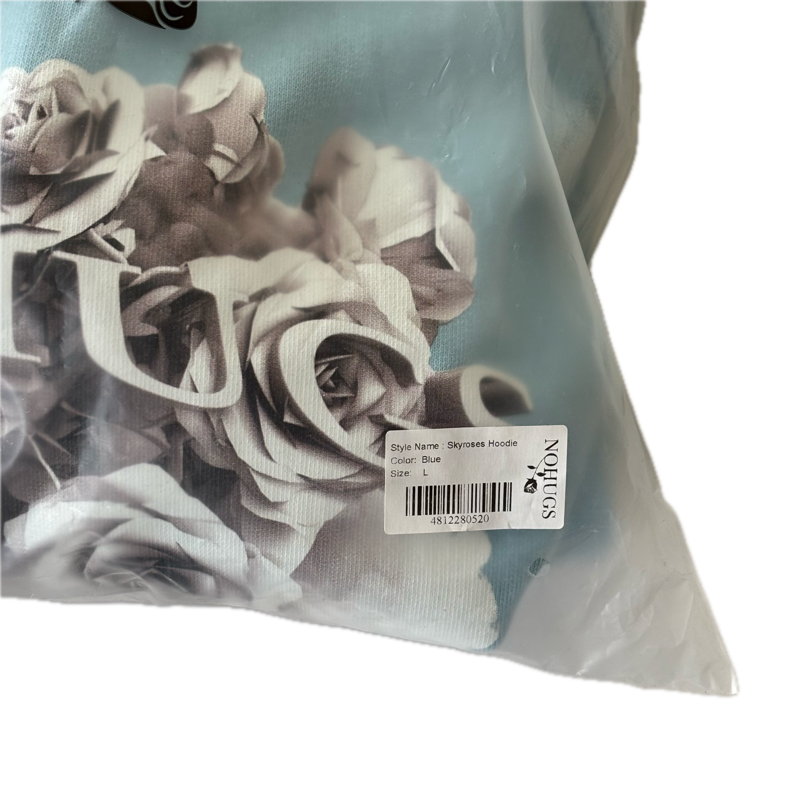 NO HUGS Skyroses Hoodie L
