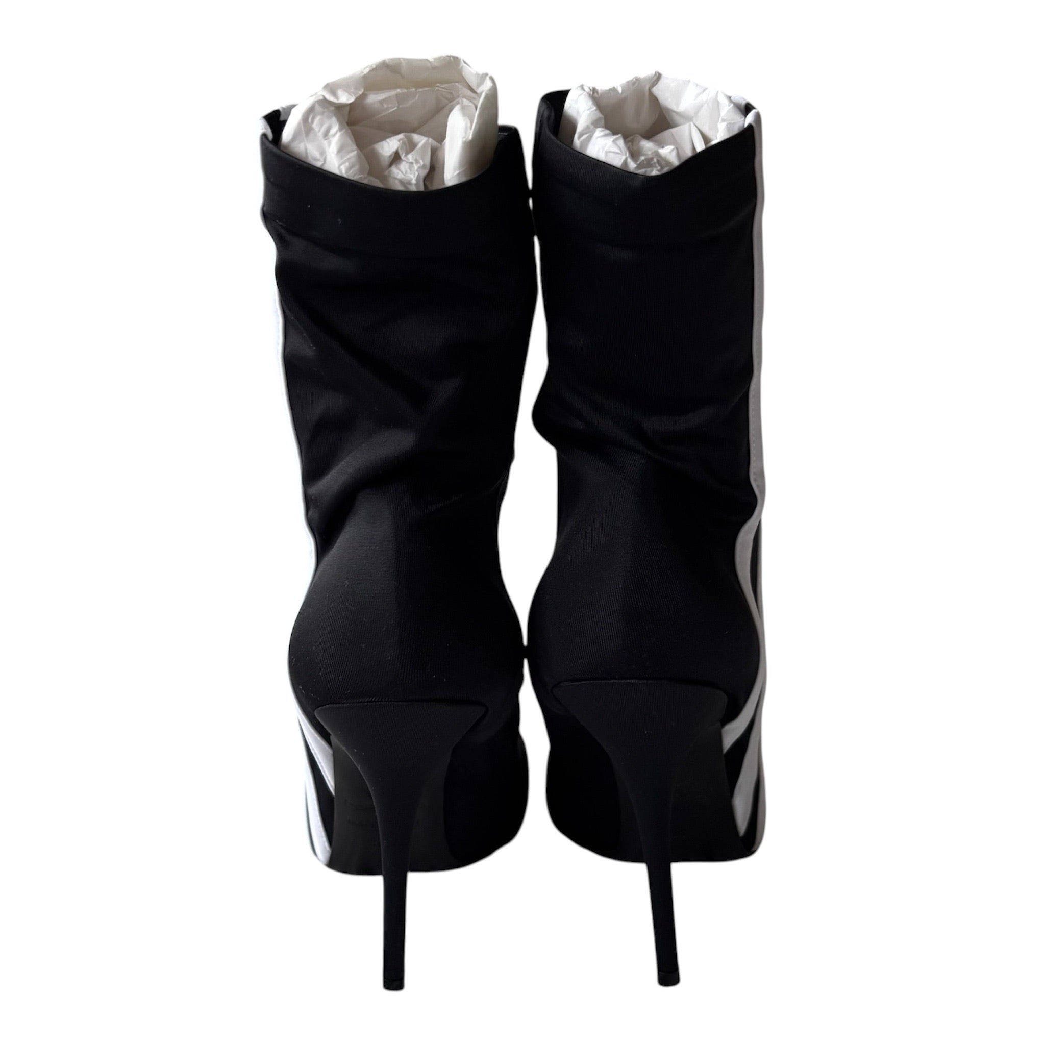 BALENCIAGA x Adidas Knife Booties Black White 38