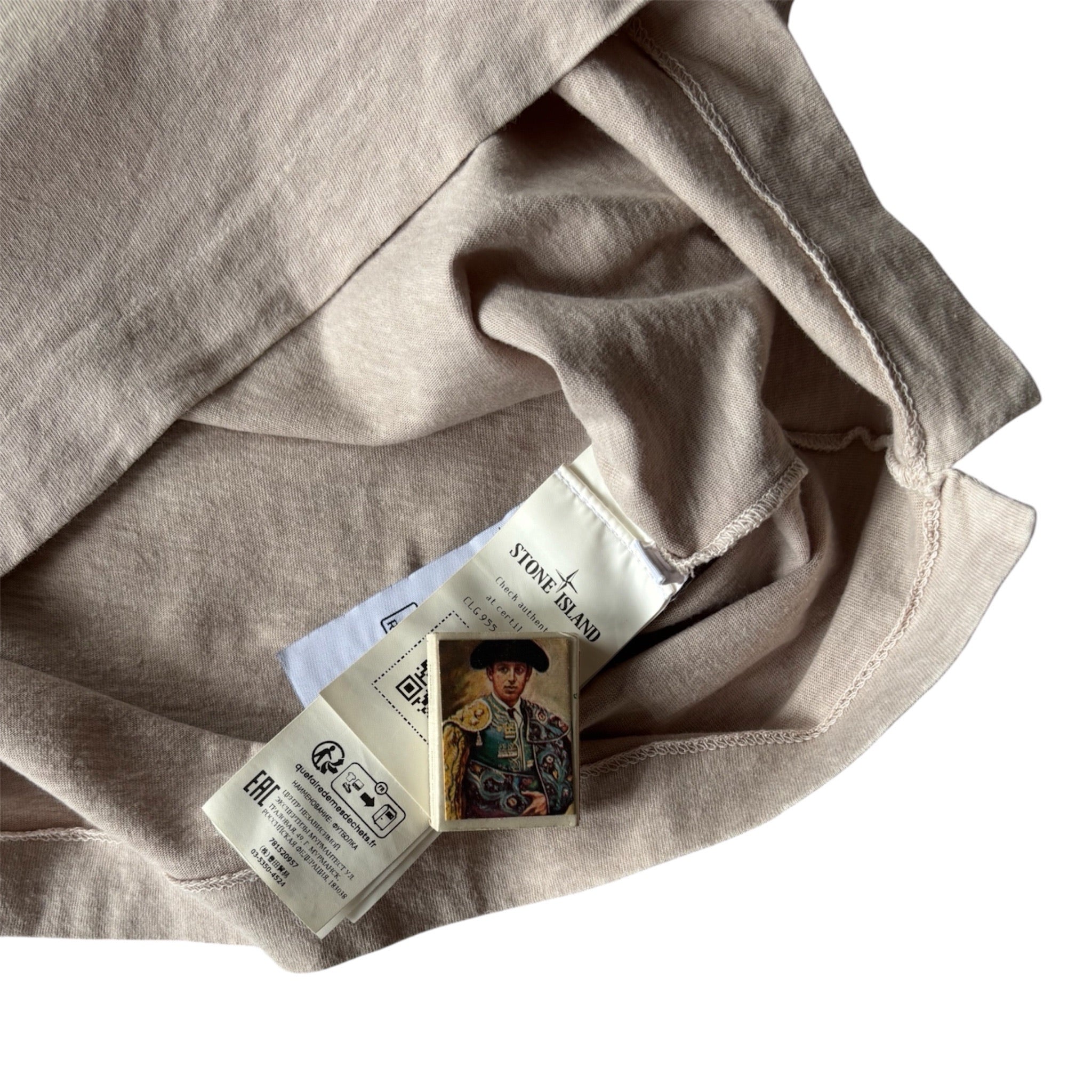 STONE ISLAND SS23 Logo Patch T-Shirt Beige M