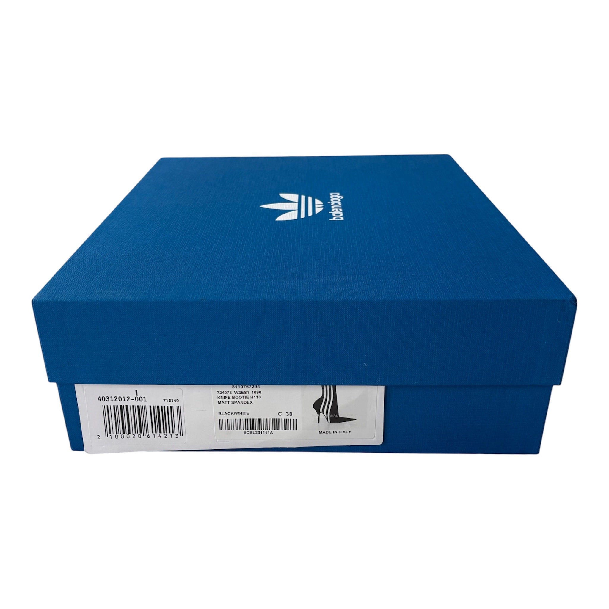 BALENCIAGA x Adidas Knife Booties Black White 38